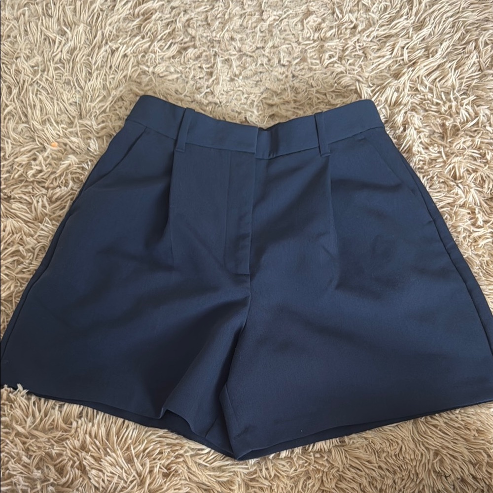 Abercrombie & Fitch High Waist Navy Shorts